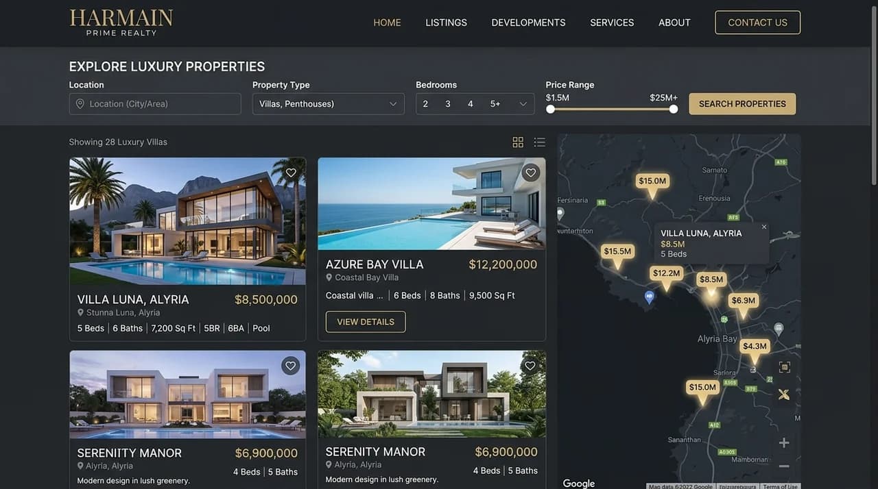 Real Estate Property Portal - Harmain Prime Realty
